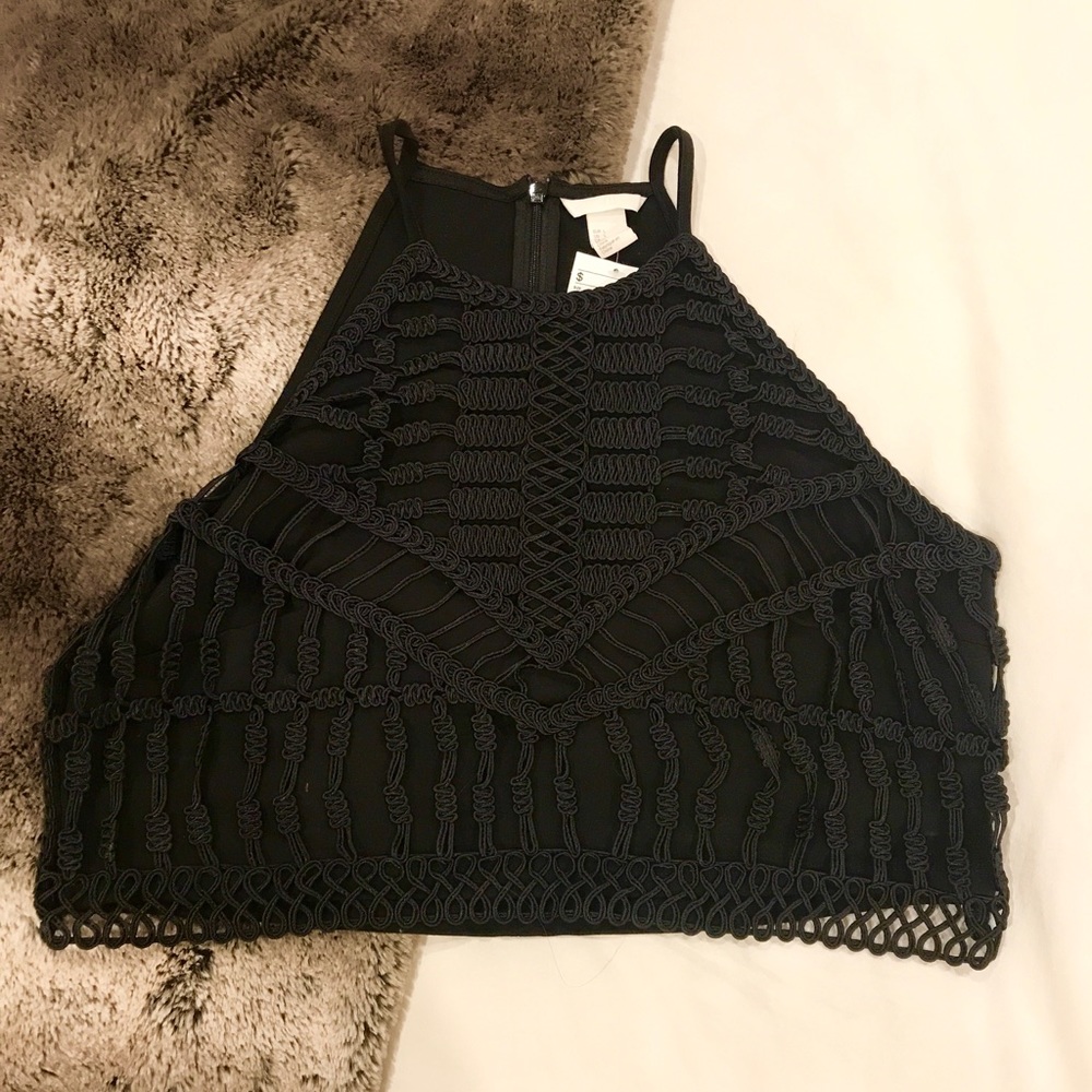 H&M Black Crop Top